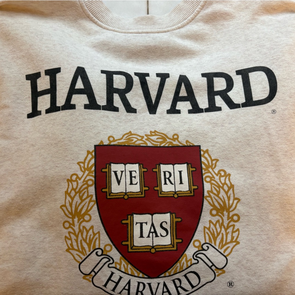 H&M Cream Harvard Crewneck Sweater - Picture 3 of 3